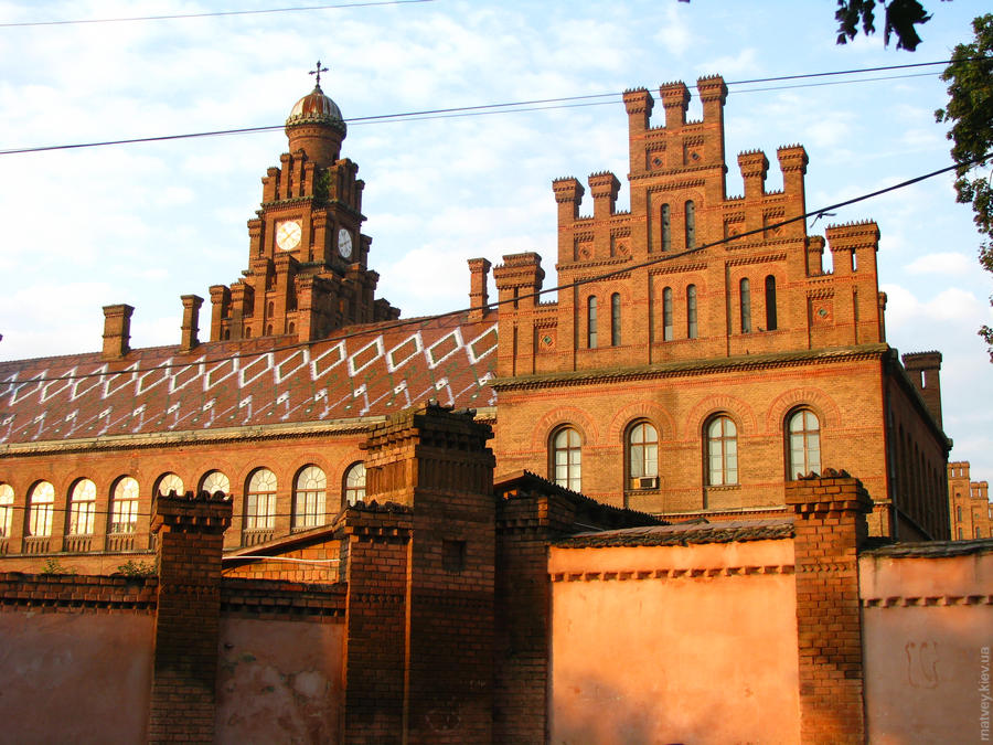 Візерунки на даху університету. Чернівці, Україна