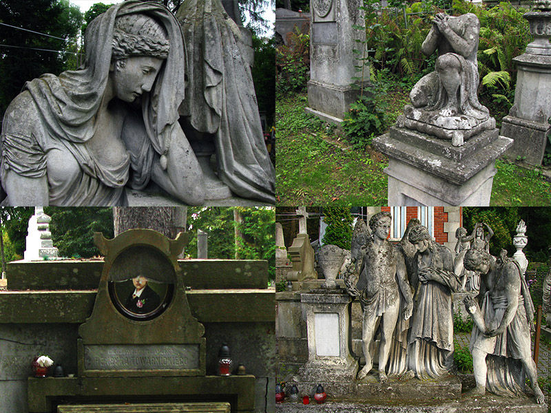 скульптуры и надгробия на Личаківському кладовищі