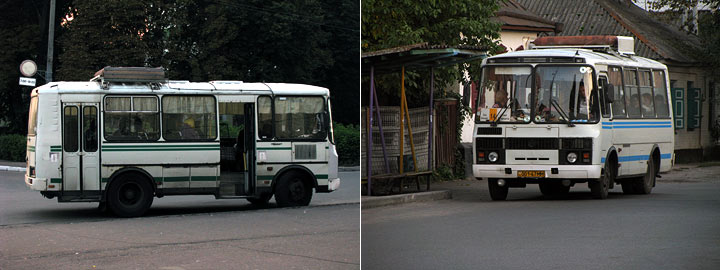 Распространенный в Нежине вид автобуса (ПАЗ 32054)