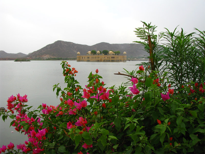 Джайпур. Озеро Ман Сагар, дворец Джал Махал. Man Sagar lake, Jal Mahal