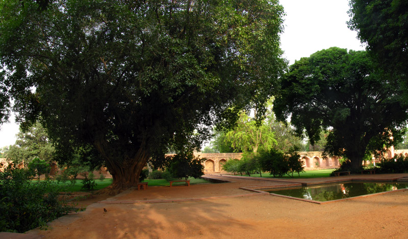 Парк около гробницы Хумаюна в Дели