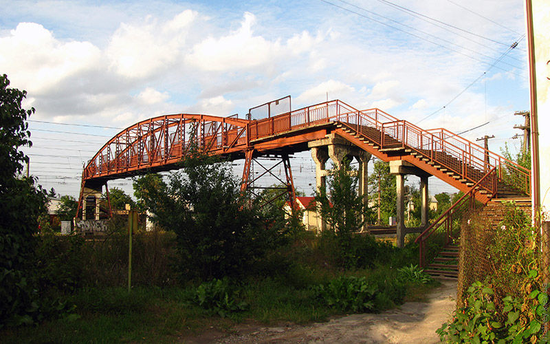 пішохідний міст через залізницю, Підзамче, Львів