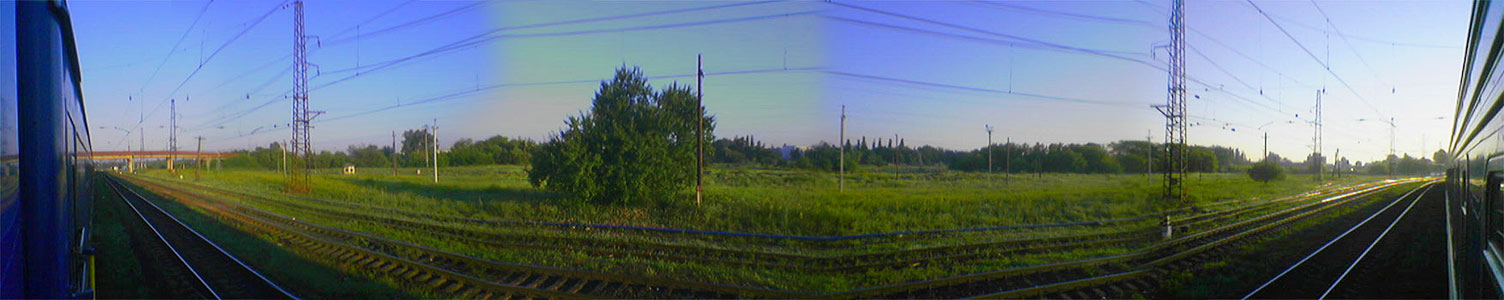 Утро на железной дороге возле Синельниково