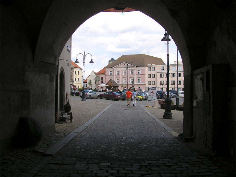 Центральная площадь в старом городе Табор, Чехия