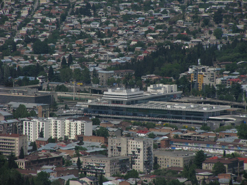 Вокзал Тбилиси. Вид с горы Мтацминда