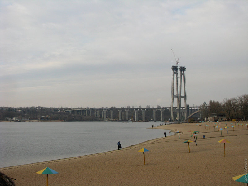 зимовий пляж в Запоріжжі. Україна. Пізня осінь, 2013